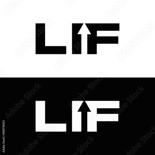 LIF set ,LIF logo. L I F design. White LIF letter. LIF, L I F letter logo design. Initial letter LIF letter logo set, linked circle uppercase monogram logo. L I F letter logo vector design.	