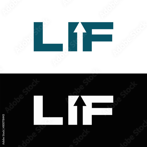 LIF set ,LIF logo. L I F design. White LIF letter. LIF, L I F letter logo design. Initial letter LIF letter logo set, linked circle uppercase monogram logo. L I F letter logo vector design.	