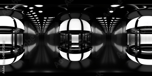 12K HDRI ABSTRACT, PANORAMA, SPHERICAL, ENVIRONMENT, BLACK BACKGROUND, LED AND NEON LIGTH MODERN.
