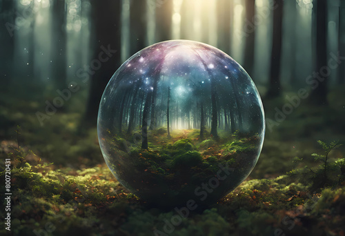 sphere in the forest