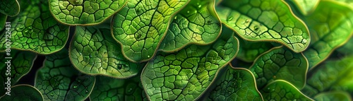 Capture the essence of plant biology through a visually stunning aerial perspective, highlighting the hidden beauty and functionality of microstructures photo