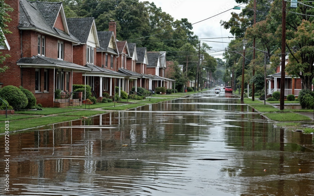 Flood in town image