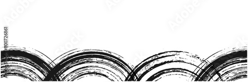 筆の丸・円毛筆（墨）ベクターフレーム和風背景