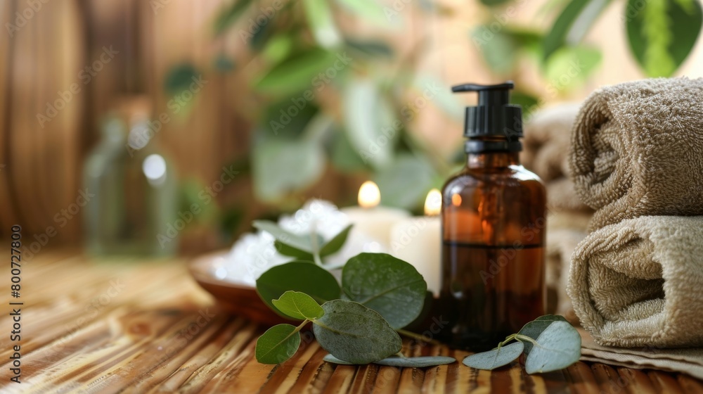The soothing scent of eucalyptus oil diffusing in the sauna easing congestion and promoting deep breathing.. The soothing scent of eucalyptus oil diffusing in the sauna easing congestion and promoting deep breathing..