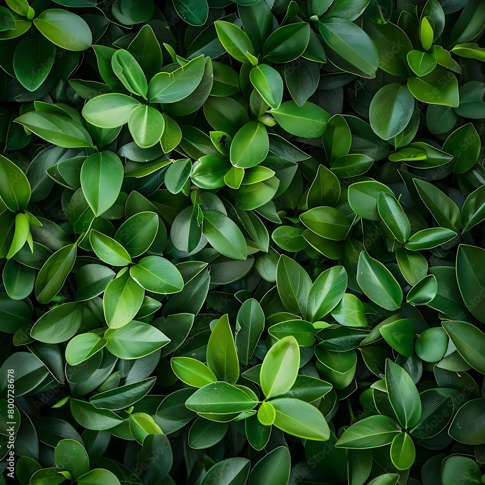 top view of vibrant green foliage on plain background top view of vibrant green foliage on plain background