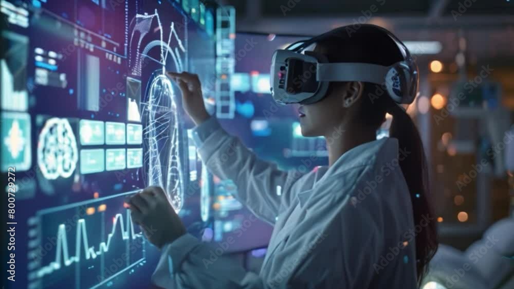 Medical Professional Using Virtual Reality Interface for Analysis Medical Professional Using Virtual Reality Interface for Analysis