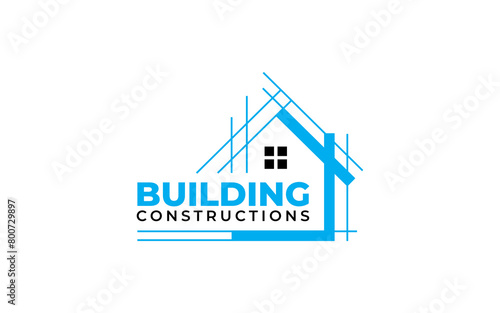 Illustration vector graphic of building renovation, construction, and home repair concept logo design template.