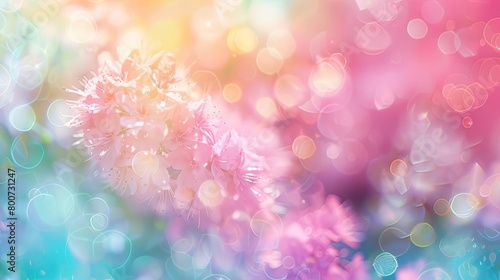 a pink flower stands out against a blurry background, with a white circle in the foreground