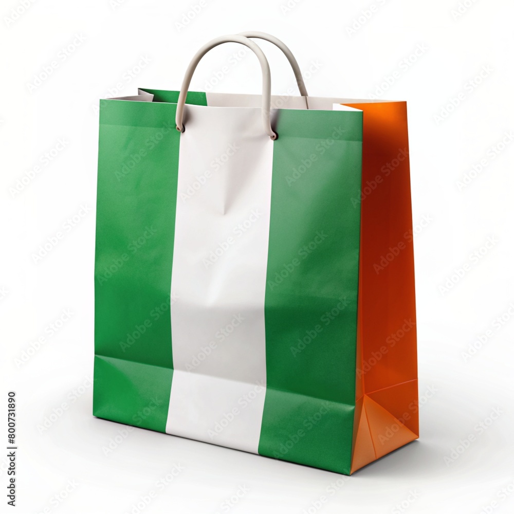 IRELAND FLAG SHOPPING BAG WHITE BACKGROUND. Irish Treasures: Flag-Inspired Shopping Delight. Irish Treasures: Flag-Inspired Shopping Delight - Perfect for Tourists Souvenir Enthusiasts IRELAND FLAG SHOPPING BAG WHITE BACKGROUND. Irish Treasures: Flag-Inspired Shopping Delight. Irish Treasures: Flag-Inspired Shopping Delight - Perfect for Tourists Souvenir Enthusiasts