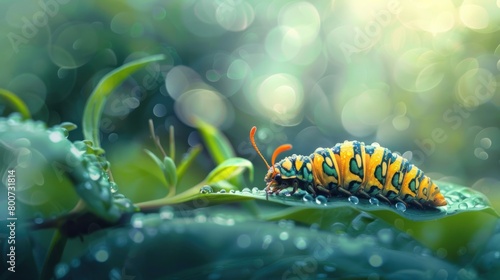 caterpillar background mockup