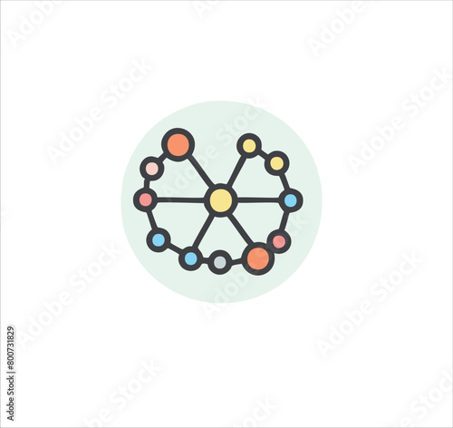 Network Map Icon for Marketing Connections