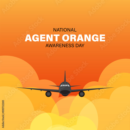 National Agent Orange Awareness Day Background Vector Illustration 