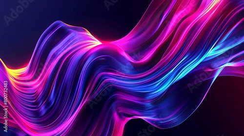 a blue light illuminates an abstract background of colorful waves