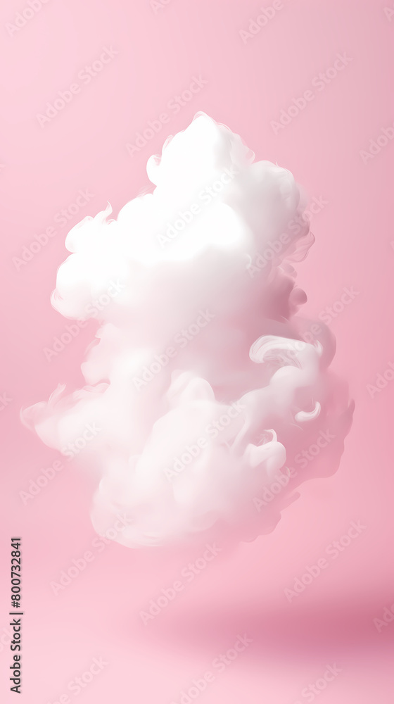 Clouds on pink background Clouds on pink background