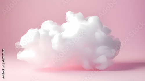 Clouds on pink background