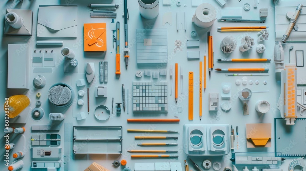 products in the process of development or design, highlighting innovation and creativity generative ai