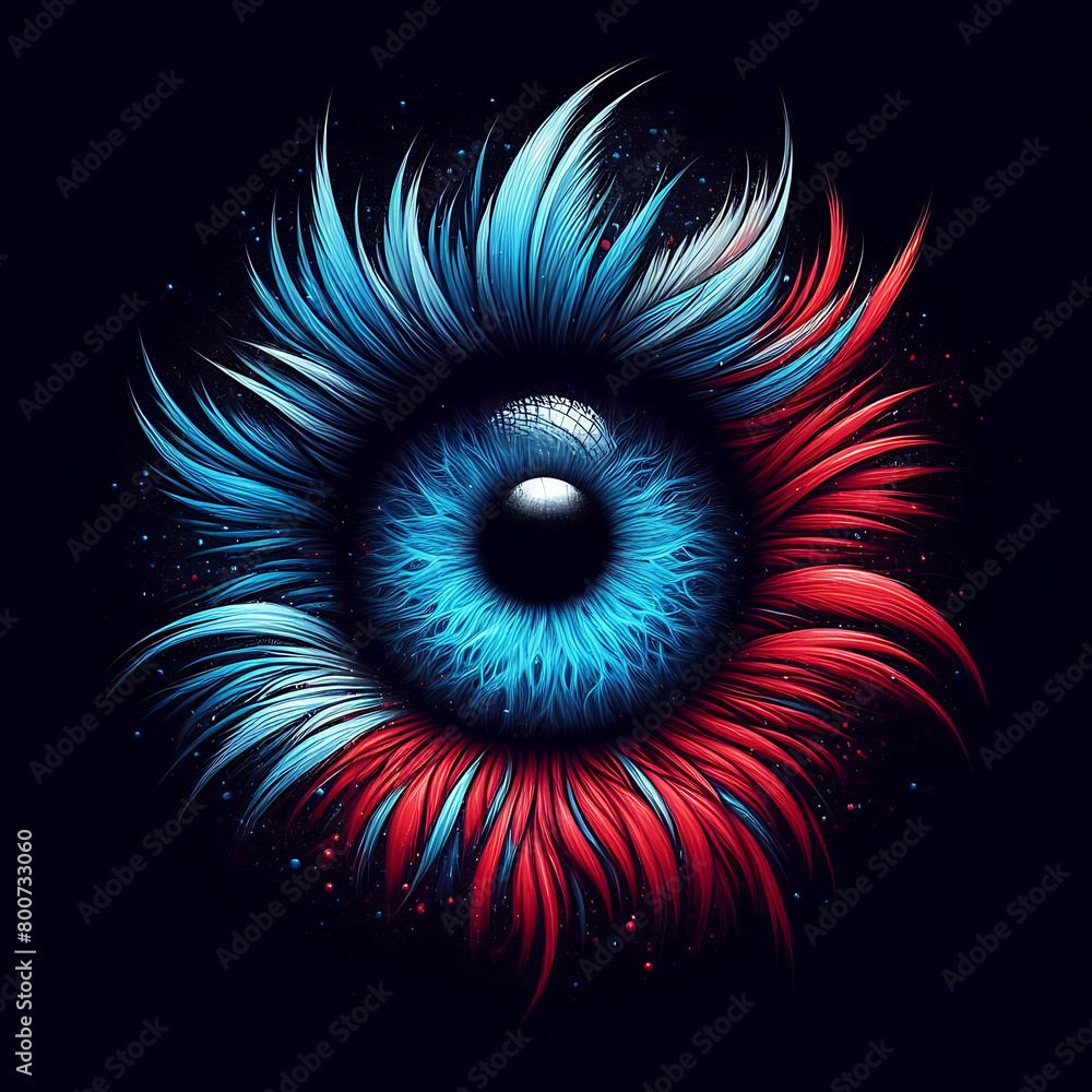 Illustrations of abstract eye background, blue eyes , eyes illustrator design 