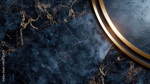 Luxurious marble texture with gold accent line on dark surface