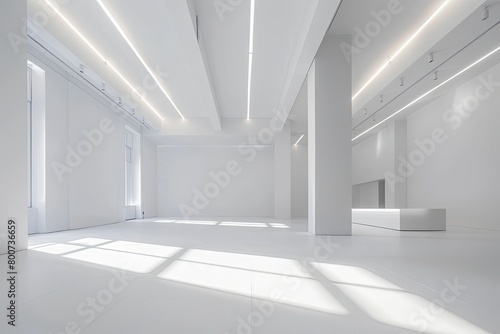 Minimalist Architectural Lighting  The Art of Light and Shadow in White Interiors