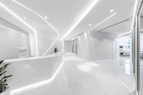 Monochromatic Majesty: Sleek Office Space in Luxury Interior Design