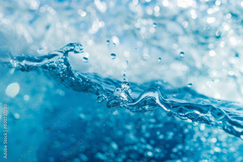 Water with bubbles and splashes Water with bubbles and splashes