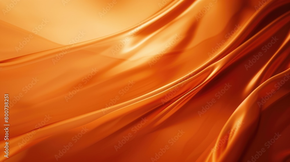 Abstract orange waves resembling silky fabric with smooth, flowing texture Abstract orange waves resembling silky fabric with smooth, flowing texture