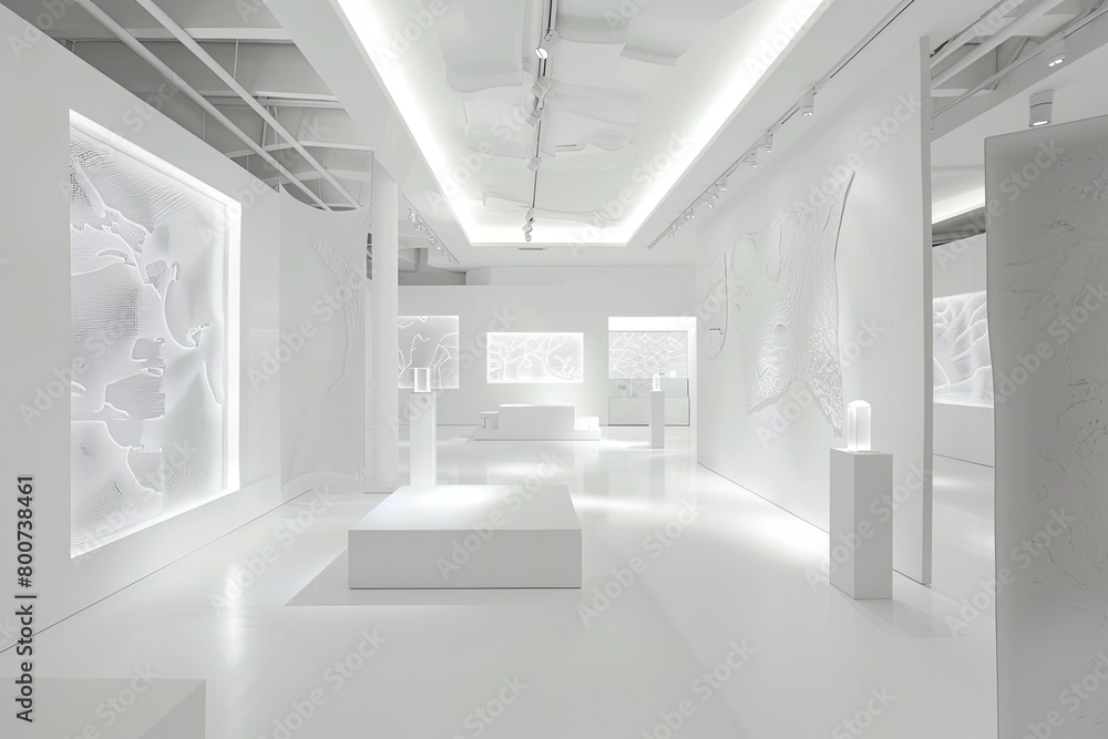 Minimalist White Room: Luxury Showcase Gallery Design Minimalist White Room: Luxury Showcase Gallery Design