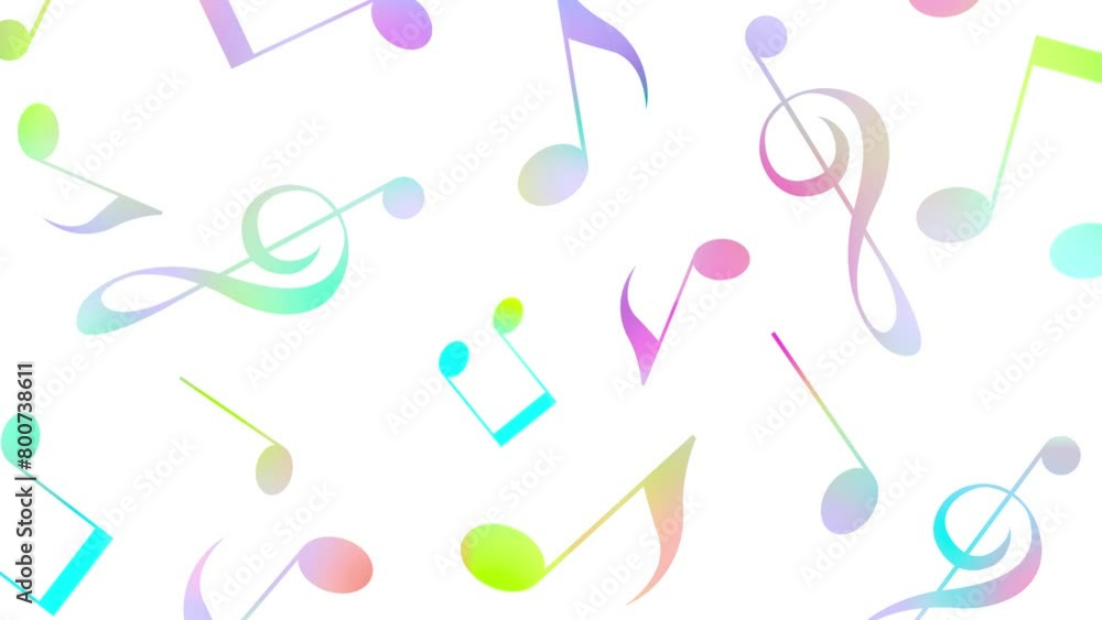 音楽 音符　背景　グラフィック　ループ 動画