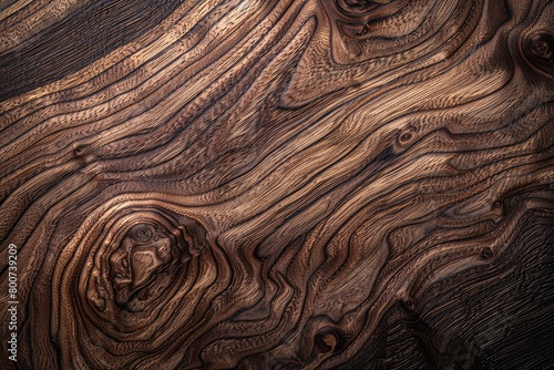 Detail-Rich Walnut Wood Grain Patterns: Old, Disrobed Interior Nuances photo