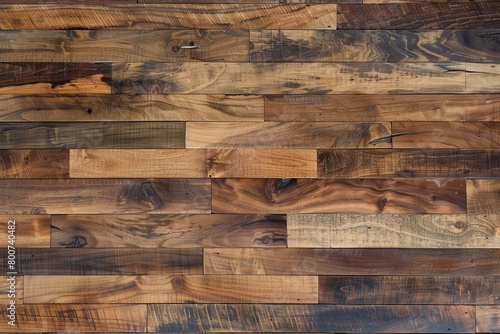 Spectrum of Brown: WalnutWood Planks in Varied Shades � Textured, Hardwood, Rustic Blend photo