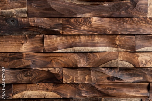 Textured Walnut Wood Panels: Sophistication and Natural Appeal for Creative Decor Projects