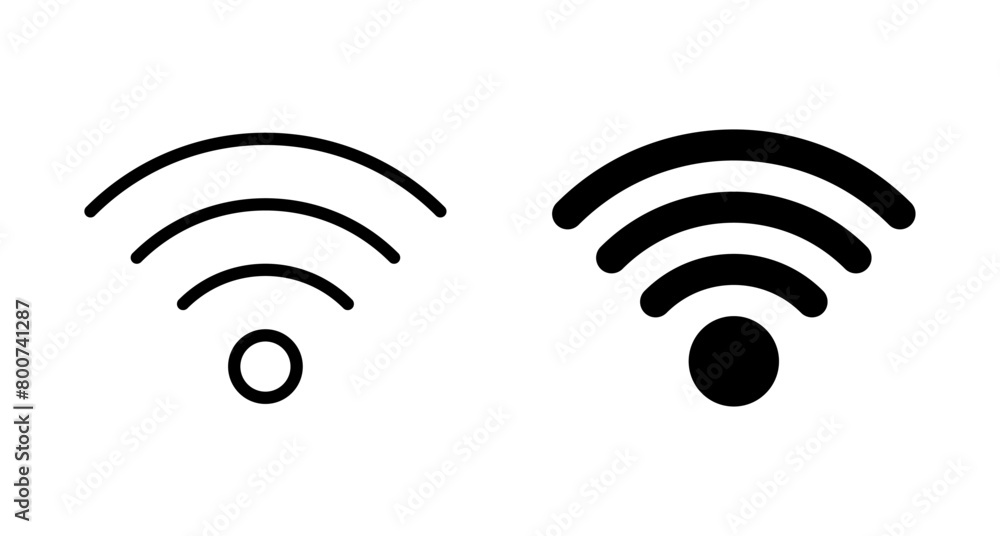 WIFI Icon vector isolated on white background. signal vector icon. Wireless and wifi icon or sign for remote internet access WIFI Icon vector isolated on white background. signal vector icon. Wireless and wifi icon or sign for remote internet access