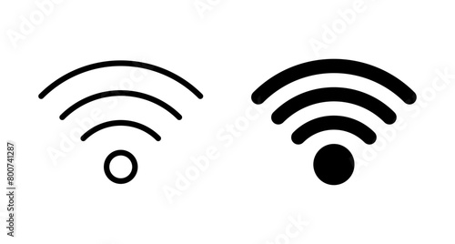 WIFI Icon vector isolated on white background. signal vector icon. Wireless and wifi icon or sign for remote internet access