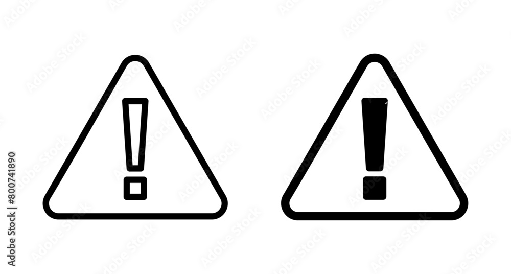 Exclamation danger sign vector isolated on white background. attention sign icon. Hazard warning attention sign. icon alert. Risk Exclamation danger sign vector isolated on white background. attention sign icon. Hazard warning attention sign. icon alert. Risk