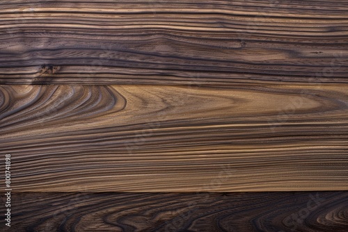 Horizontal Grain Walnut Wood Texture - Dark Oak Background for Elegant Furniture Surfaces