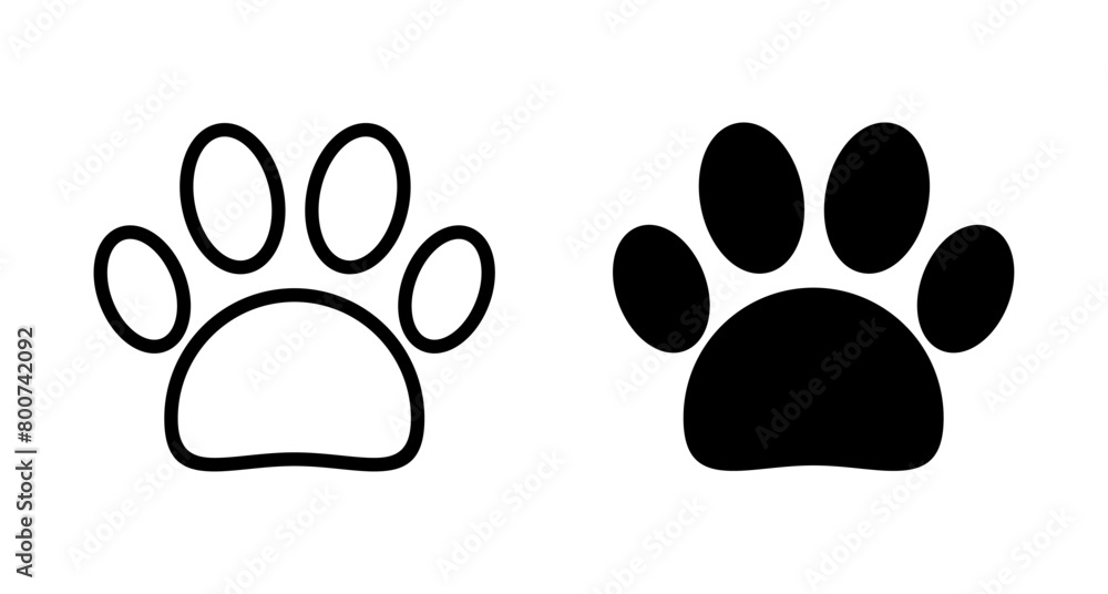 Paw icon vector isolated on white background. Paw Print icon Paw icon vector isolated on white background. Paw Print icon
