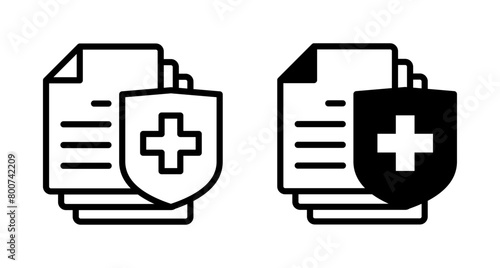 Medical insurance icon vector isolated on white background. health insurance icon