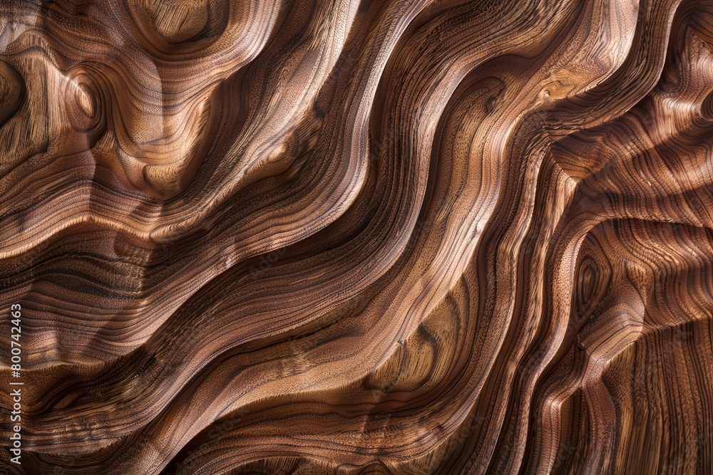 Rustic Waves and Loops: Walnut Wood Grain Detail - Ceramic Visuals Rustic Waves and Loops: Walnut Wood Grain Detail - Ceramic Visuals
