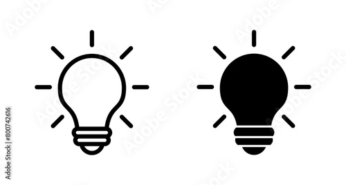 Lamp icon vector isolated on white background. Light bulb icon vector. Idea vector icon