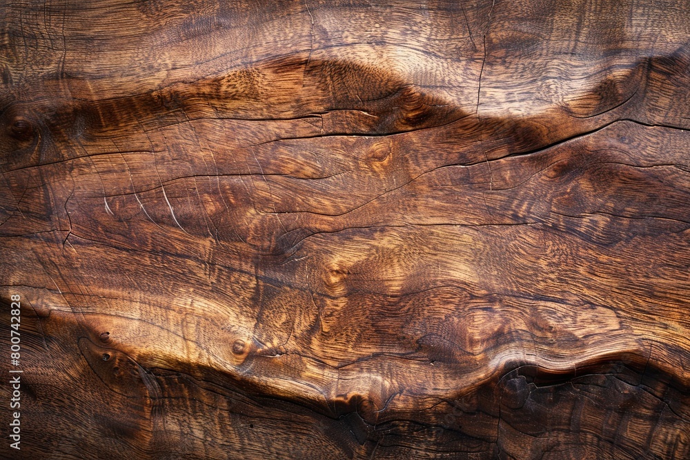 Naklejka premium Deep Mahogany Walnut Wood: A Disrobed Interior Enhancement Analysis