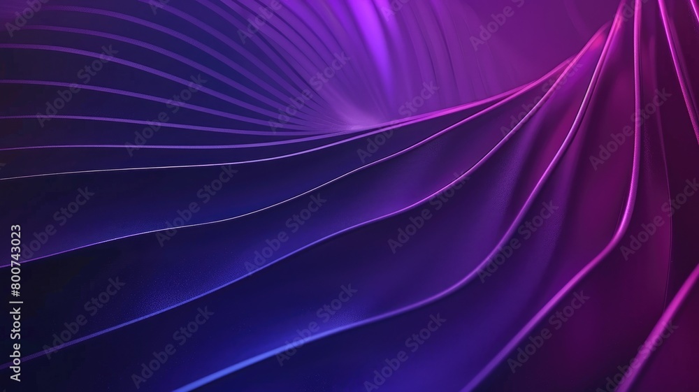 Fototapeta premium Abstract purple and pink neon lines on dark background creating sense of motion