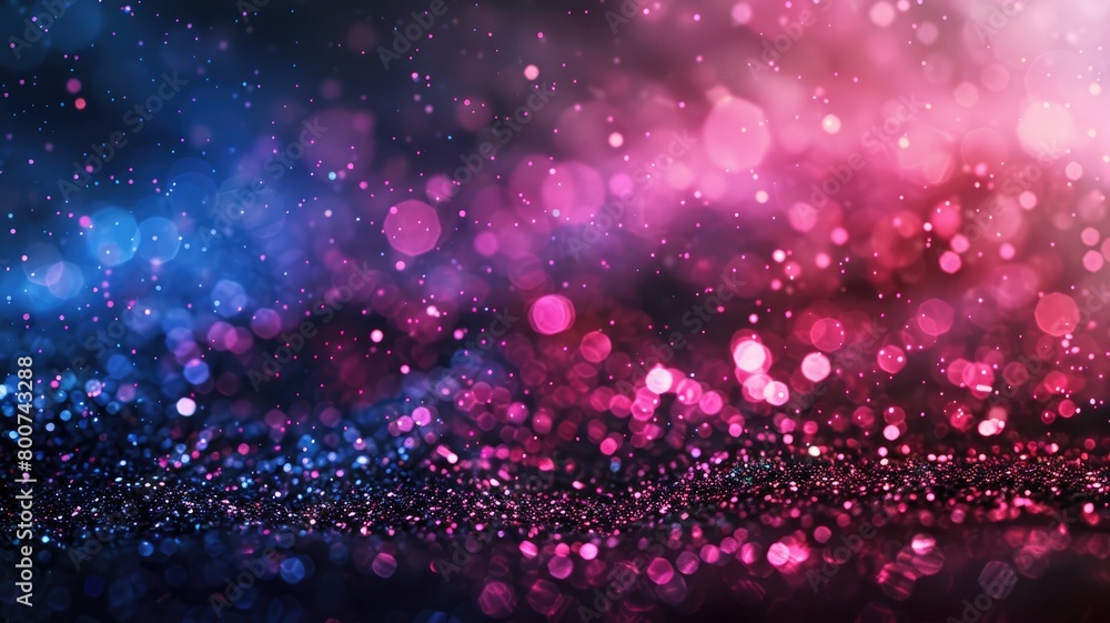 Colorful abstract bokeh background with pink and blue hues