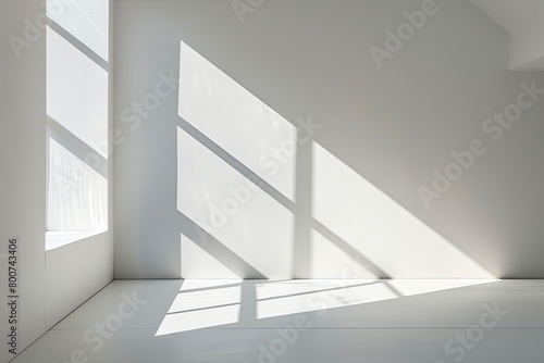 White Space Echo: Abstract Light and Shadow Photography Studio Showcase