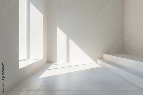 White Light Elegance  A Minimalistic Showcase of Contemporary Architecture in a Radiant Photography Studio