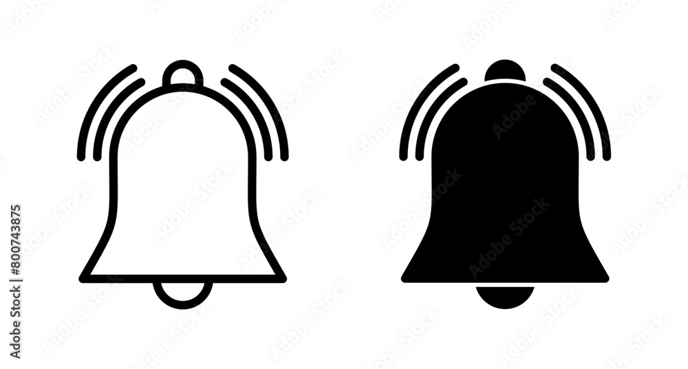 Bell Icon vector isolated on white background. Notification symbol. Bell vector icon Bell Icon vector isolated on white background. Notification symbol. Bell vector icon