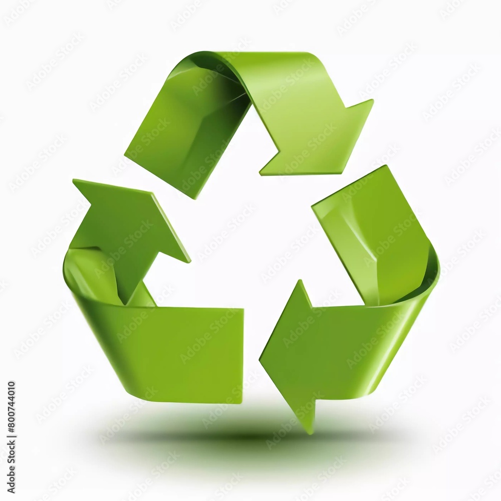 Beautiful 3d recycling symbol vector illustration Beautiful 3d recycling symbol vector illustration