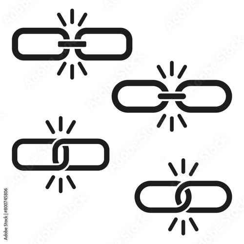 Fotografia Broken chain links