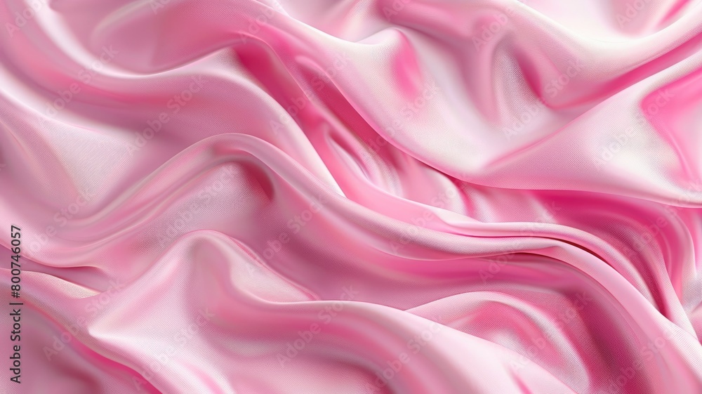 Obraz premium Gentle waves in silky pink and white fabric