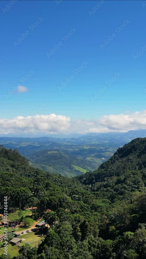 Gap between hills overlooking a valley Gap between hills overlooking a valley