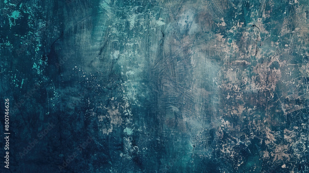 Abstract blue and green textured background with distressed, weathered appearance brush strokes Abstract blue and green textured background with distressed, weathered appearance brush strokes